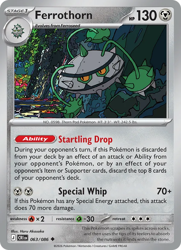 Ferrothorn 063/086 Reverse Holo - Chaos Rising