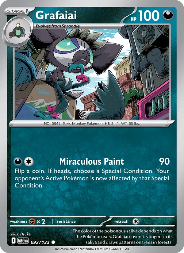 Grafaiai 092/132 Reverse Holo - Mega Evolution