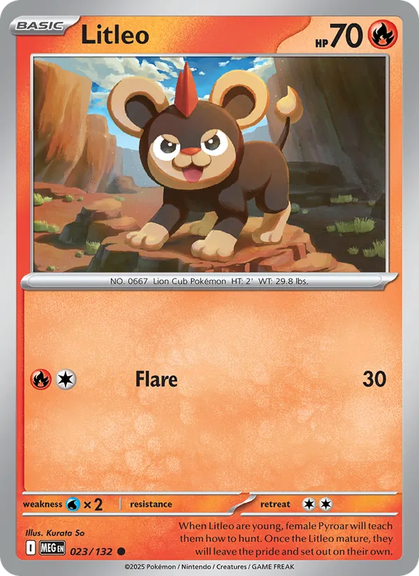 Litleo 023/132 Reverse Holo - Mega Evolution