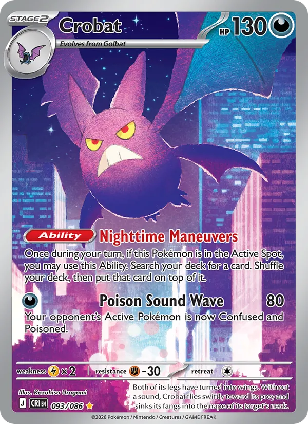 Crobat 093/086 Illustration Rare - Chaos Rising