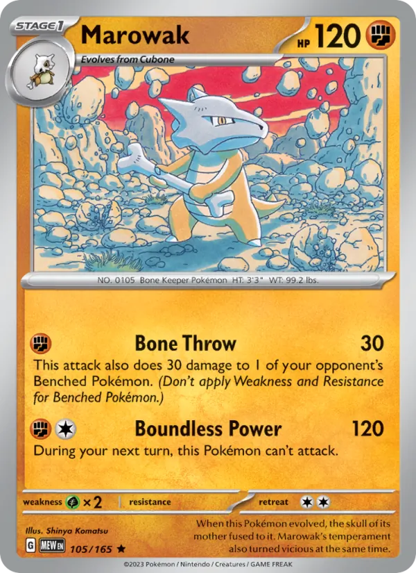 Marowak 105/165 Holo - 151