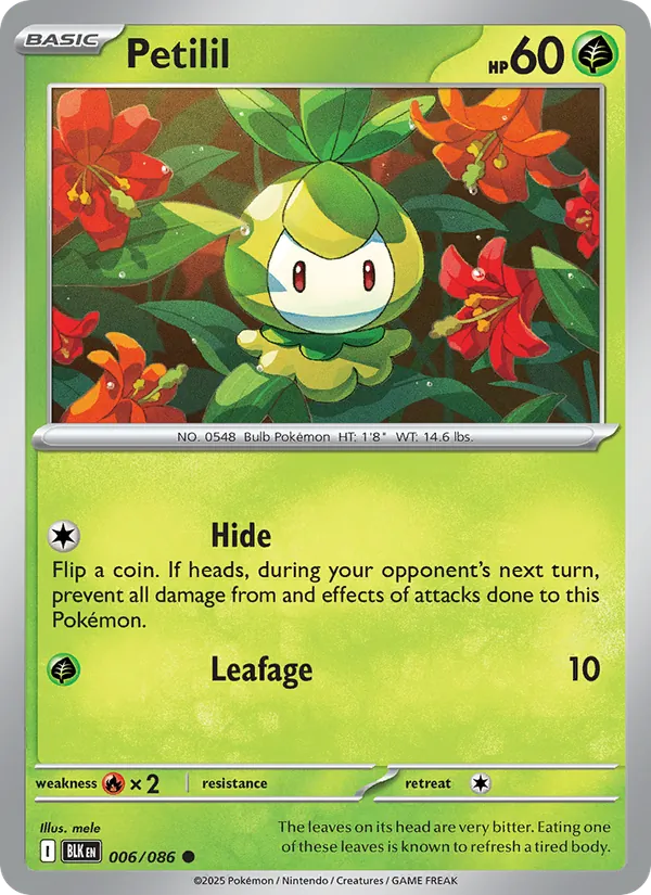Petilil 006/086 Poké Ball Reverse Holo - Black Bolt