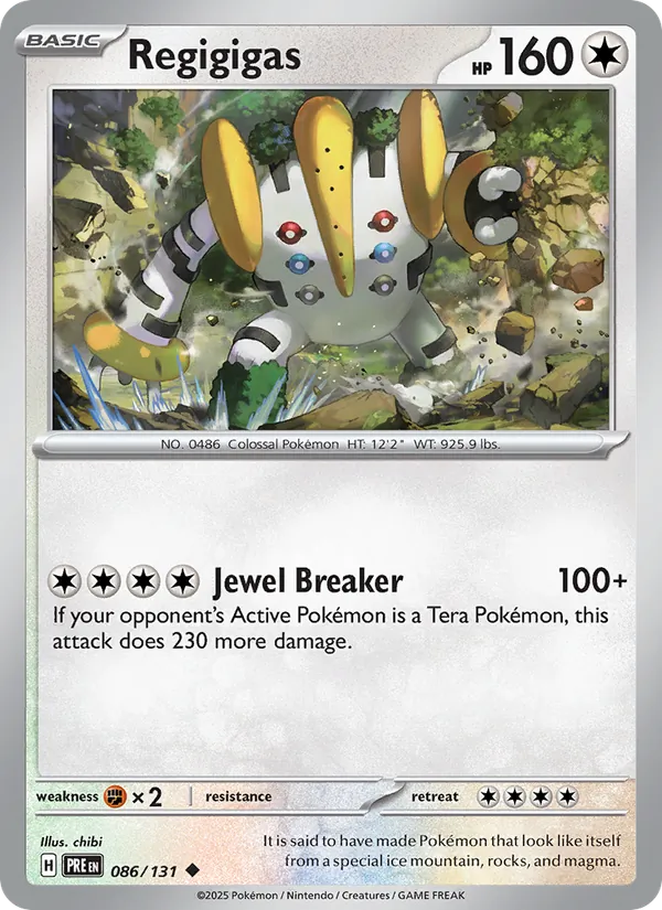 Regigigas 086/131 Master Ball Reverse Holo - Prismatic Evolutions