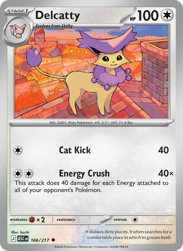 Delcatty 166/217 Love Ball Reverse Holo - Ascended Heroes