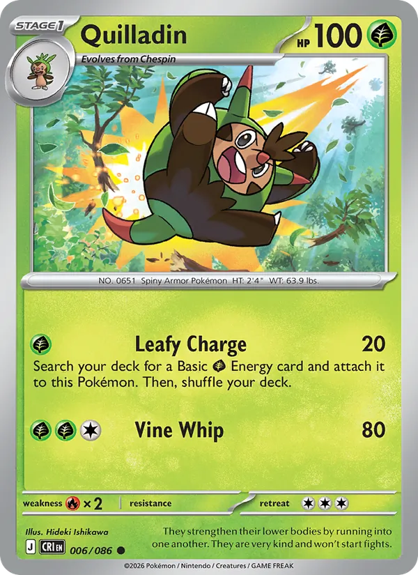 Quilladin 006/086 Reverse Holo - Chaos Rising