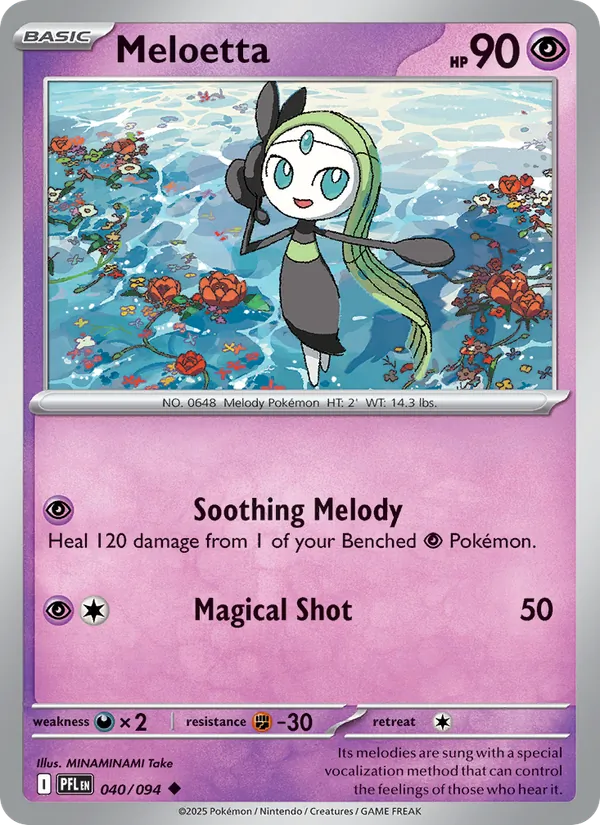 Meloetta 040/094 Reverse Holo - Phantasmal Flames