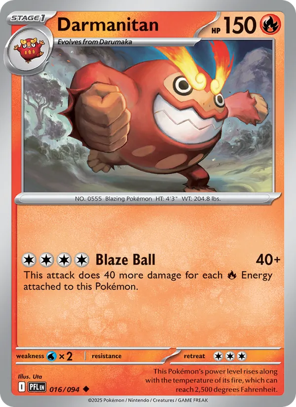 Darmanitan 016/094 Reverse Holo - Phantasmal Flames