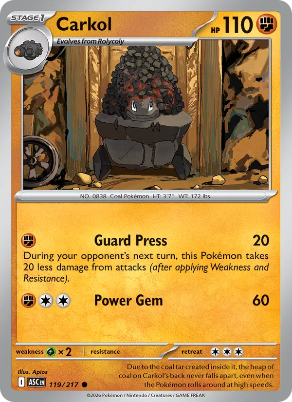Carkol 119/217 Energy Pattern Reverse Holo - Ascended Heroes