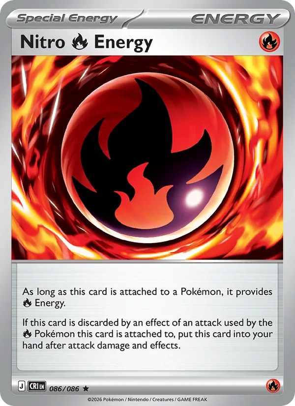 Nitro Fire Energy 086/086 Reverse Holo - Chaos Rising