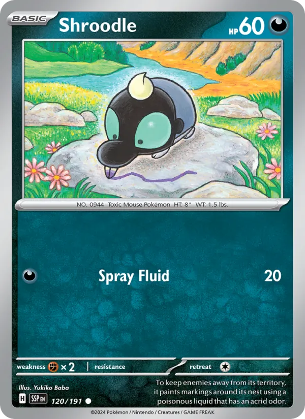 Shroodle 120/191 Reverse Holo - Surging Sparks