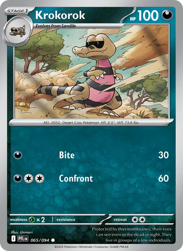 Krokorok 065/094 Reverse Holo - Phantasmal Flames