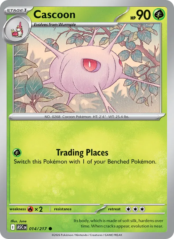 Cascoon 014/217 Love Ball Reverse Holo - Ascended Heroes