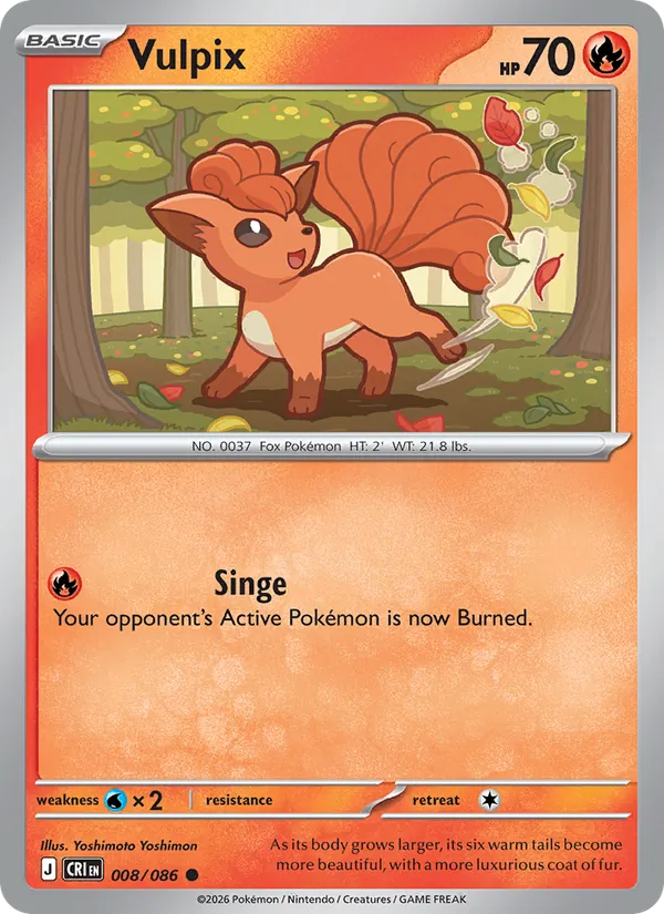 Vulpix 008/086 Reverse Holo - Chaos Rising