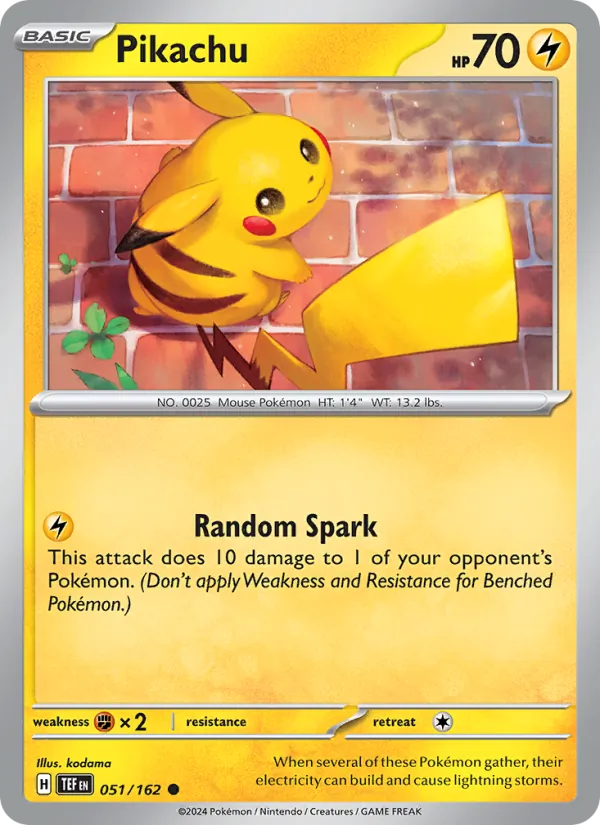 Pikachu 051/162 Cosmos Holo - Temporal Forces