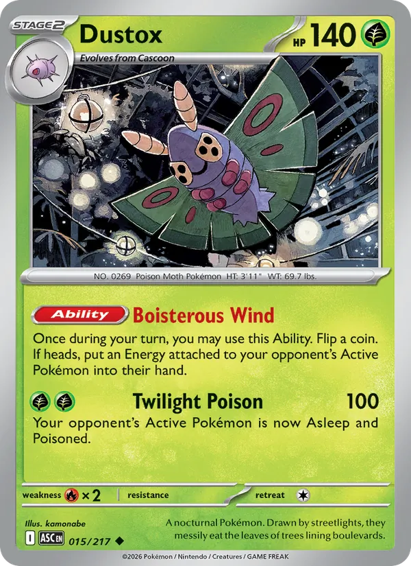 Dustox 015/217 Love Ball Reverse Holo - Ascended Heroes