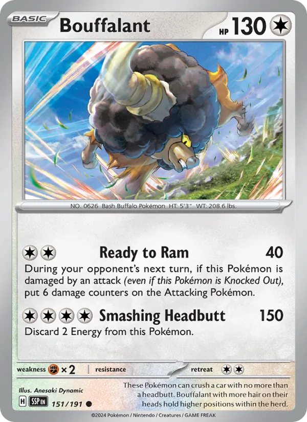 Bouffalant 151/191  - Surging Sparks