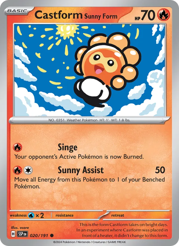 Castform Sunny Form 020/191  - Surging Sparks