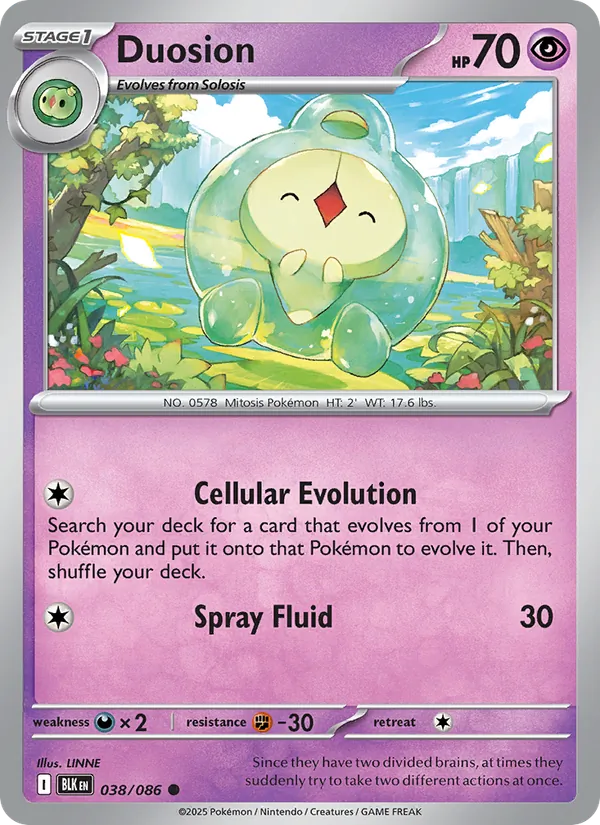 Duosion 038/086 Poké Ball Reverse Holo - Black Bolt