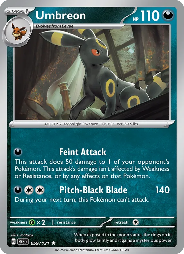 Umbreon 059/131 Poké Ball Reverse Holo - Prismatic Evolutions
