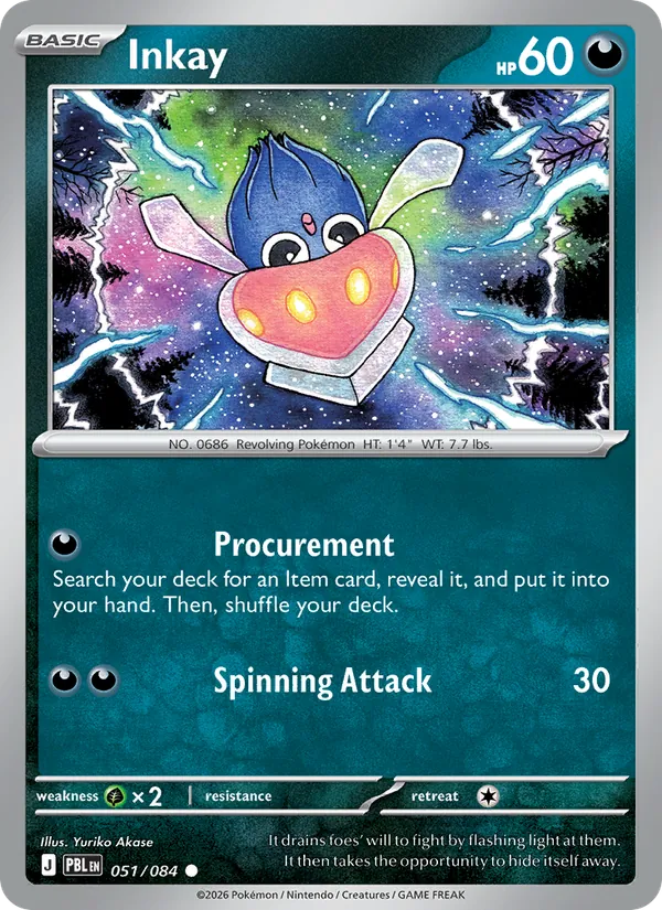 Inkay 051/084 Reverse Holo - Pitch Black