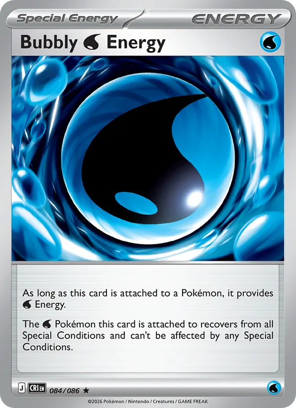 Bubbly Water Energy 084/086 Reverse Holo - Chaos Rising