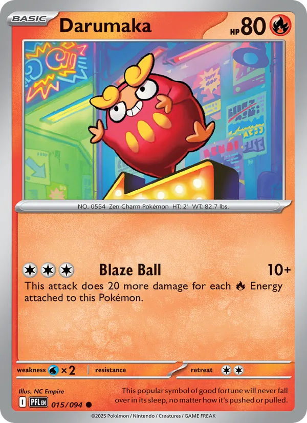 Darumaka 015/094 Reverse Holo - Phantasmal Flames