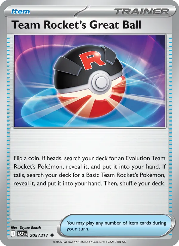 Team Rocket's Great Ball 205/217  - Ascended Heroes