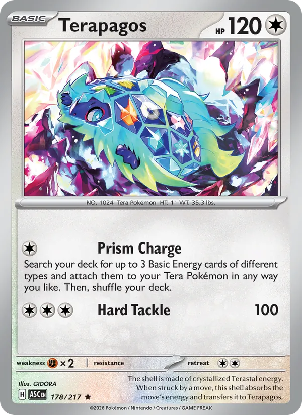 Terapagos 178/217 Love Ball Reverse Holo - Ascended Heroes