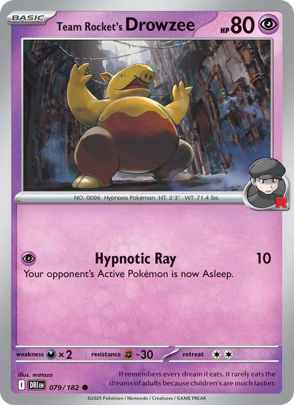 Team Rocket's Drowzee 079/182  - Destined Rivals