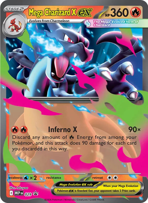 Mega Charizard X ex 029 Black Star Promo - Mega Evolution Promos