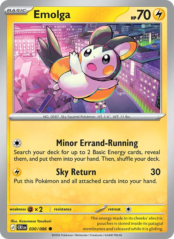 Emolga 030/086  - Chaos Rising