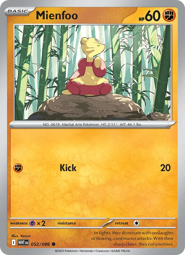 Mienfoo 052/086 Reverse Holo - White Flare