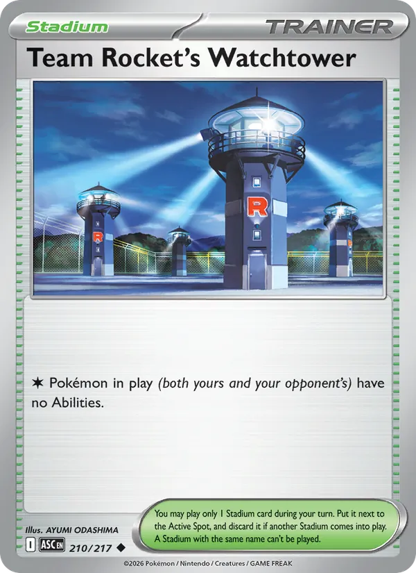 Team Rocket's Watchtower 210/217 Reverse Holo - Ascended Heroes