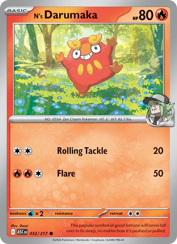 N's Darumaka 032/217  - Ascended Heroes