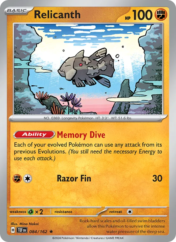 Relicanth 084/162 Holo - Temporal Forces