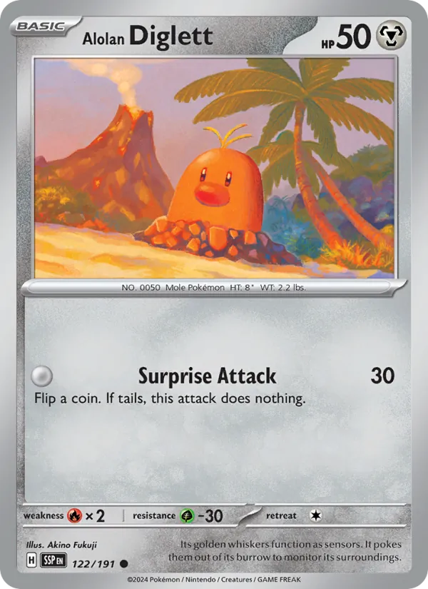 Alolan Diglett 122/191  - Surging Sparks