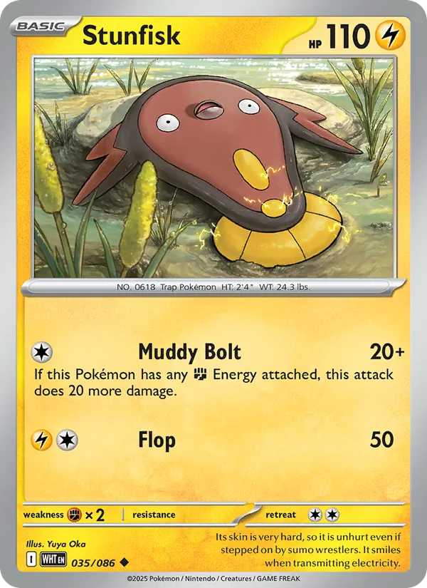 Stunfisk 035/086 Poké Ball Reverse Holo - White Flare