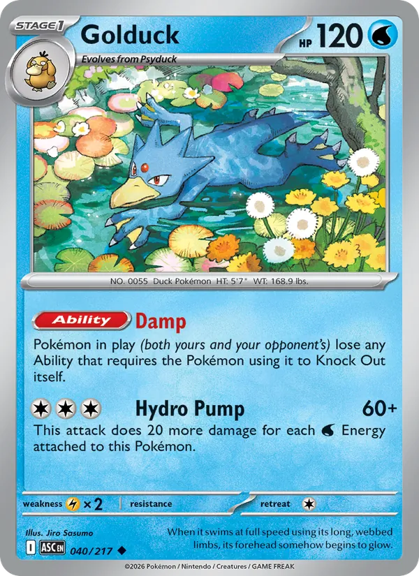 Golduck 040/217 Love Ball Reverse Holo - Ascended Heroes