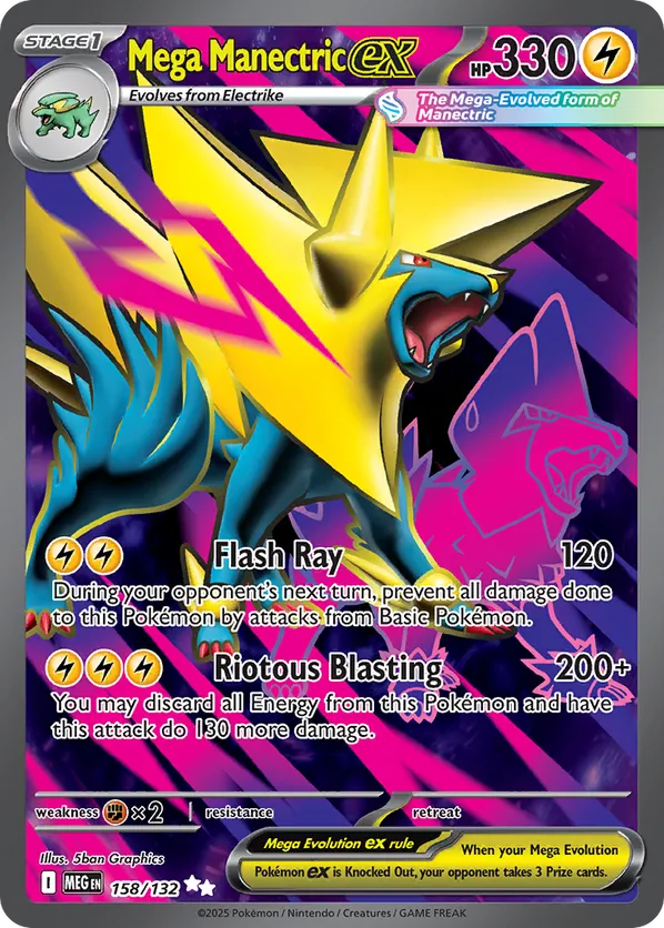 Mega Manectric ex 158/132 Ultra Rare - Mega Evolution