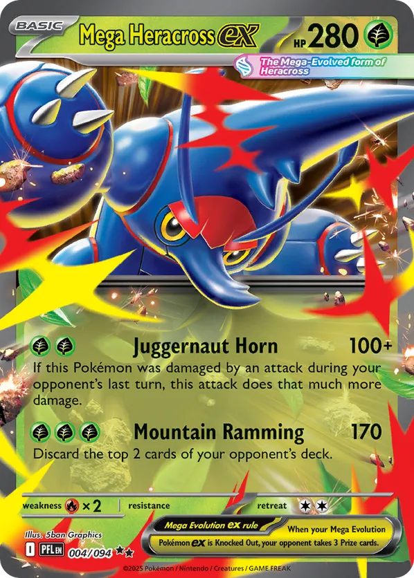 Mega Heracross ex 004/094  - Phantasmal Flames