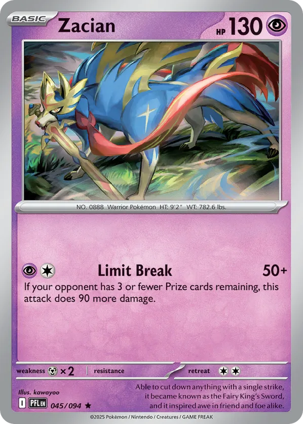 Zacian 045/094 Holo - Phantasmal Flames