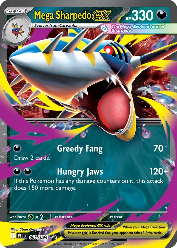 Mega Sharpedo ex 061/094  - Phantasmal Flames