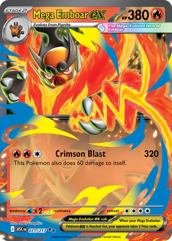 Mega Emboar ex 031/217  - Ascended Heroes