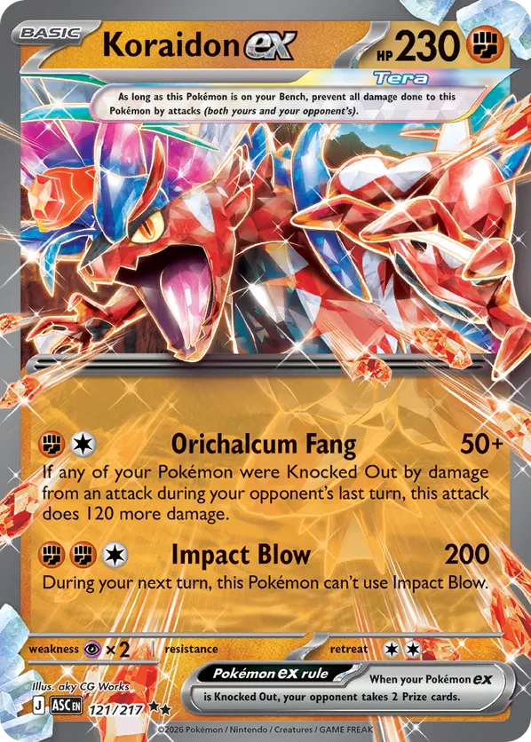 Koraidon ex 121/217  - Ascended Heroes