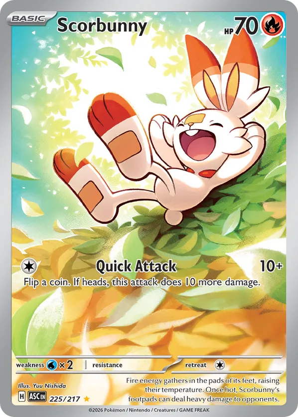 Scorbunny ASC 225/217 Illustration Rare - Ascended Heroes