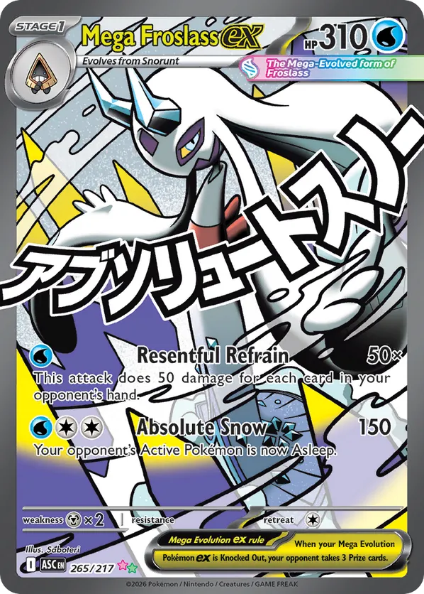 Mega Froslass ex ASC 265/217 Attack Rare - Ascended Heroes
