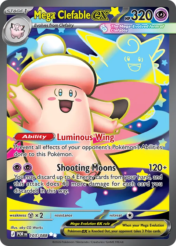 Mega Clefable ex POR 103/088 Ultra Rare - Perfect Order