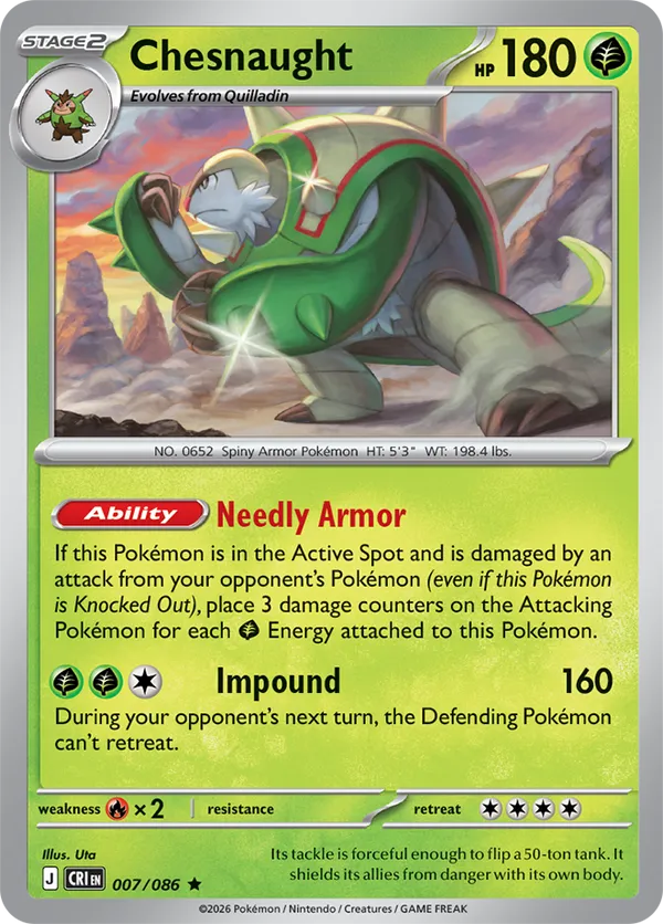 Chesnaught 007/086 Holo - Chaos Rising