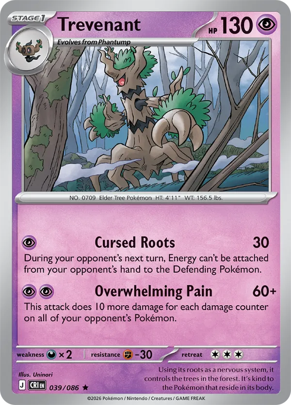 Trevenant 039/086 Holo - Chaos Rising