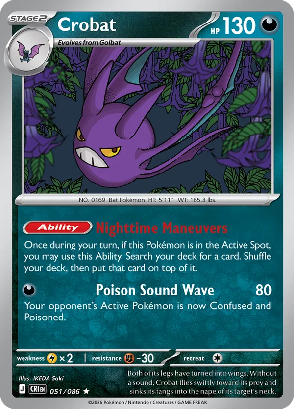 Crobat 051/086 Holo - Chaos Rising